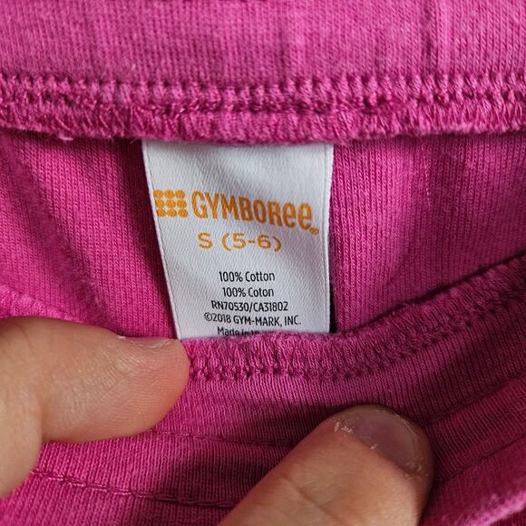 Gymboree Girls S Pull On Shorts Bright Pink 100% Cotton Comfy Loungewear Sweats - Picture 3 of 4